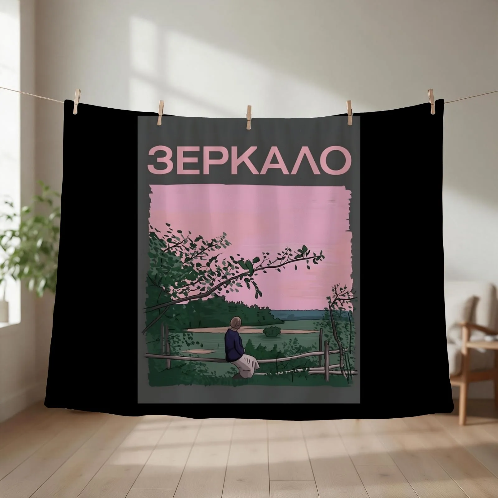 Andrei Tarkovsky&39;s The Mirror with Title Classic Throw Blanket Blankets For Bed for winter Bed linens Flannel Fabric Blankets