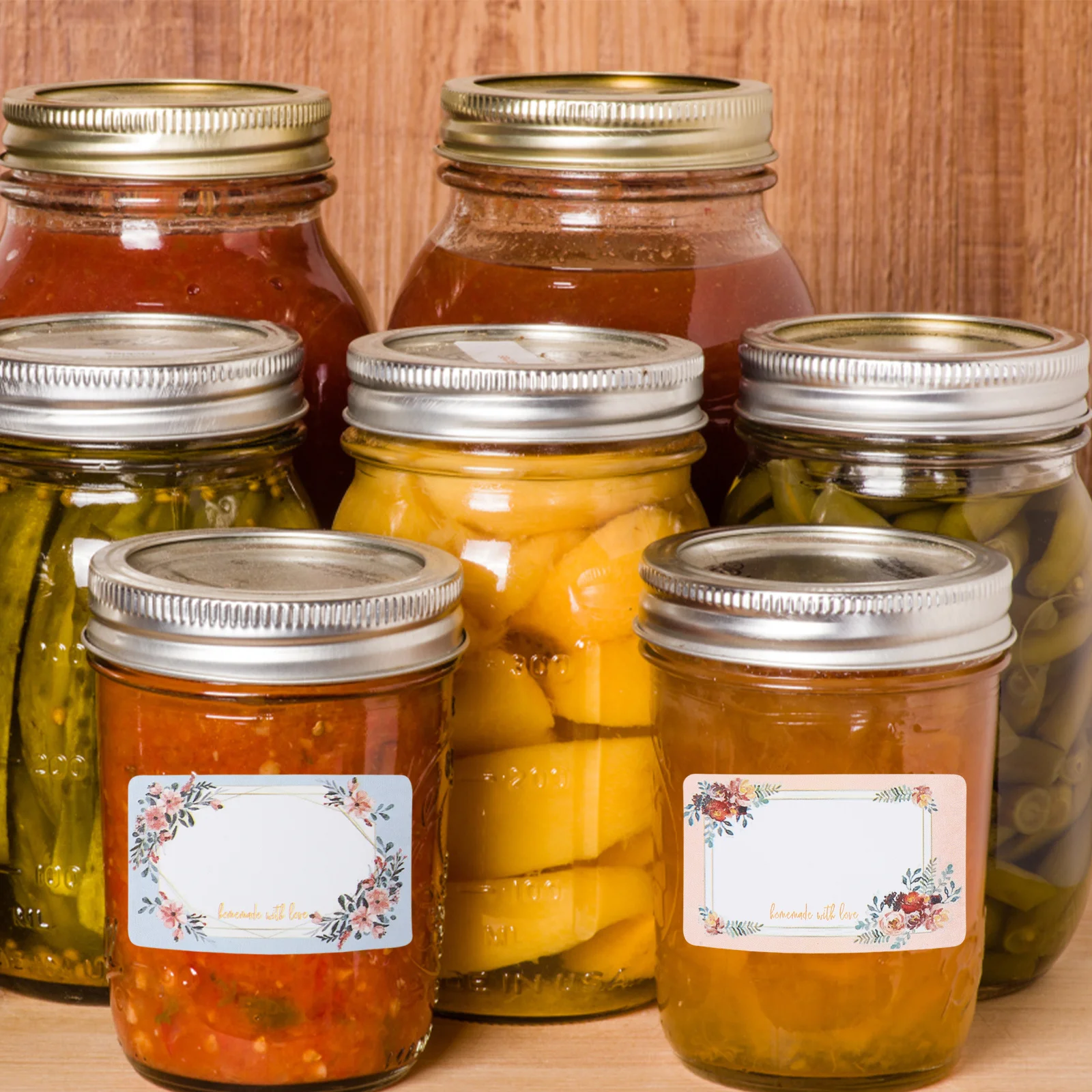 

3 Rolls Floral Name Tags Labels Stickers Blank Writeable for Jar Bottle Container Date Expiration Tracking in Kitchen Pantry