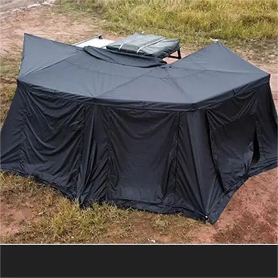 Outdoor Camping 270 Degrees Free Standing Fox Wing Awning 360 Car Side Freestanding Awning With LED