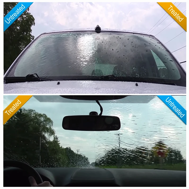 Glass Hydrophobic Coating Spray Rain Repellent Automotive Antirain Clear View Nano Waterproof Agent Car Care Detail S2