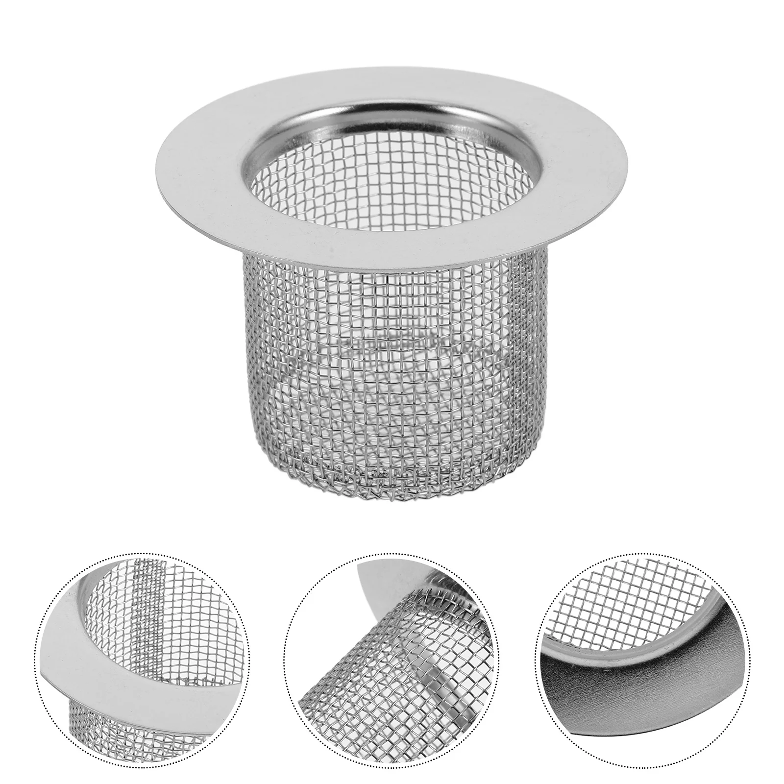 

2pcs Stainless Steel Drain Strainer 4Cm Round Filter Mesh For Bathroom Kitchen Shower Bathtub Floor Sink Hair Catcher Drainage