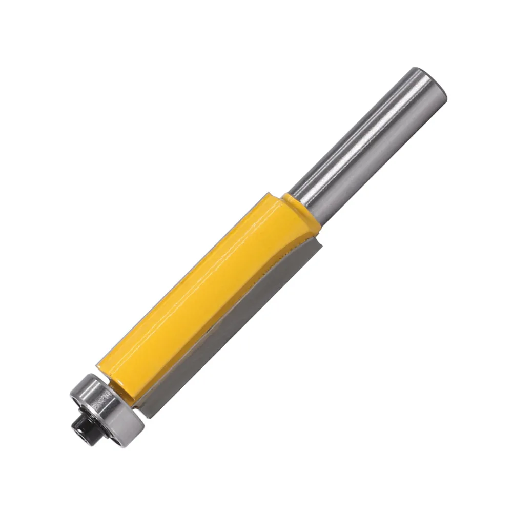 1PC 8MM Shank Milling CUTTER ไม้แกะสลัก 40mm Flush Trim Router บิตแบริ่งสําหรับไม้แม่แบบรูปแบบบิตทังสเตนคาร์ไบด์