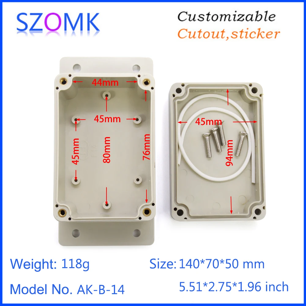 1Piece szomk outdoor plastic waterproof electrical box wall mount plastic control enclosure instrument casing