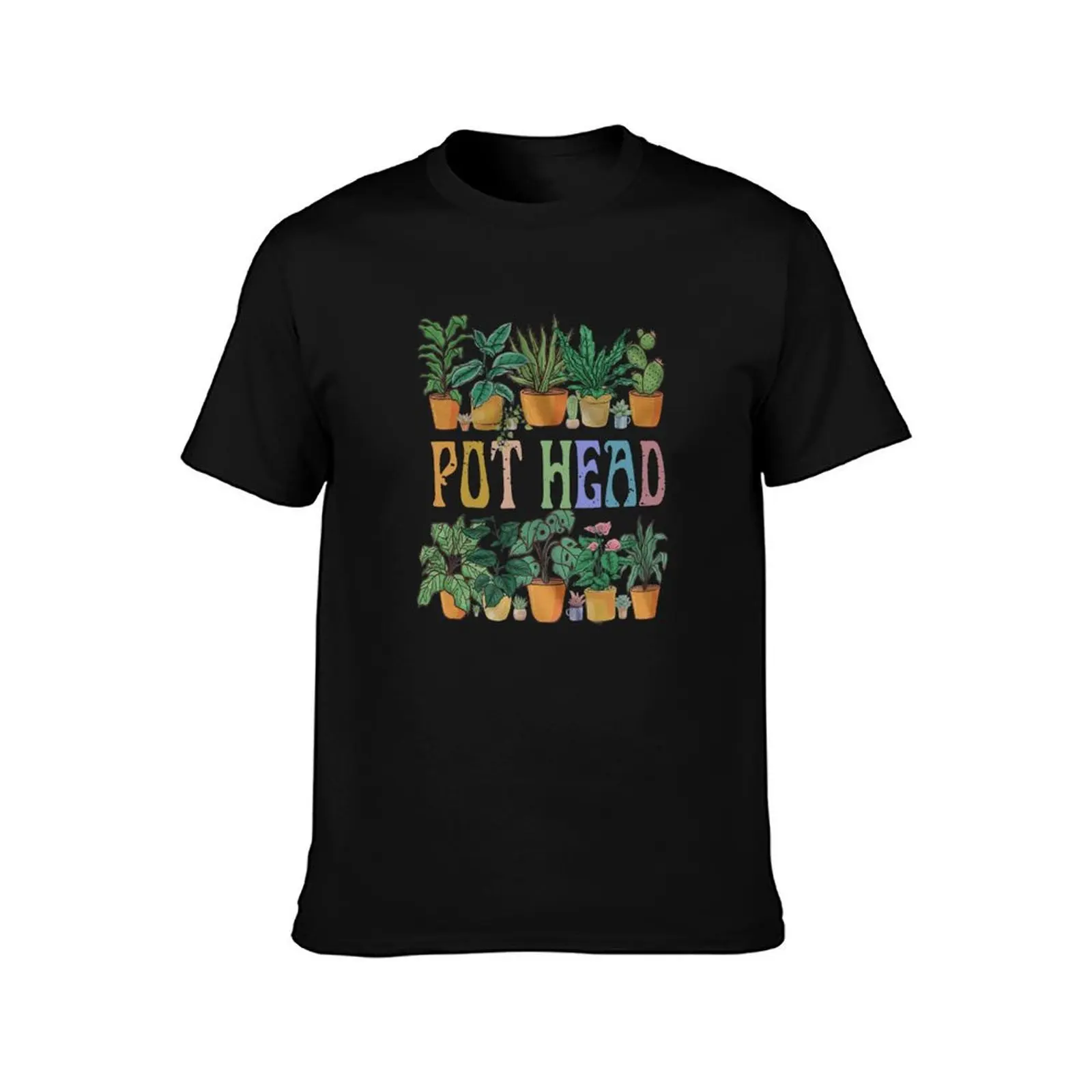 GARDENING POTTED PLANT POT HEAD T-Shirt Summer Casual Cotton Tee Oversized Streetwear Tops Vintage Graphic Print 100% Cotton