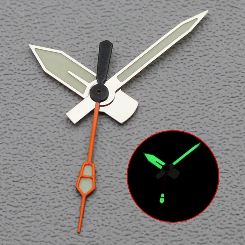NH35 NH36 Dial Hands Dimensions: 8mm x 12mm x 12.5mm Green Fluorescent Hands Compatible with NH35, NH36, 4R35, 7S26 Movements