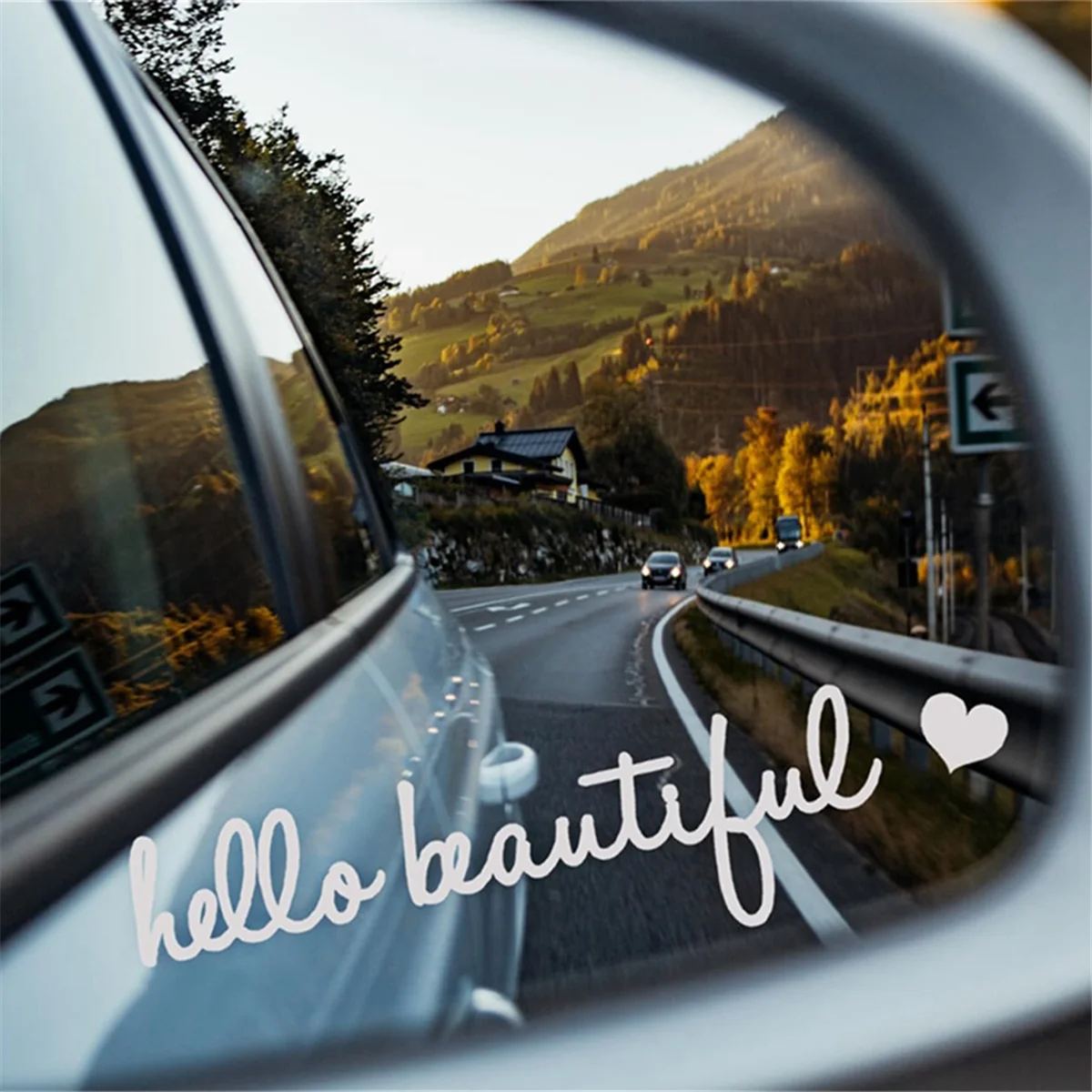 10 шт. наклейка на зеркало заднего вида, для окон автомобиля, зеркал, ноутбуков, белая_BSH