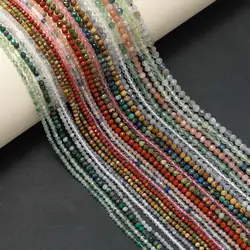 Natural Stone Crystal Beads for DIY Jewelry Making, Round Amethysts and Aquamarines, Pink Rose Quartz, 2mm, 3mm, 4mm