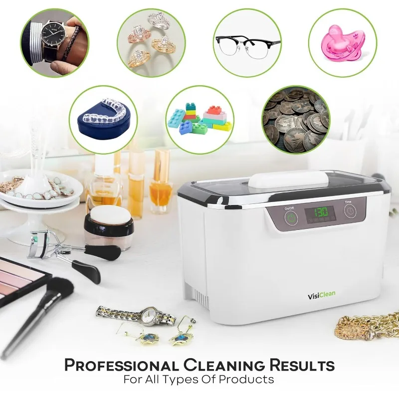 Ultrasonic Cleaner, Professional Ultrasonic Jewelry Cleaner for Diamond Ring,Silver, Gold,Earrings,Necklaces,Glasses,Denture,