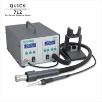 QUICK 712 2 In 1 Soldering station 861DW Hot Air Gun 1000W+203H Soldering Iron 90W Dual Digital Display Temperature Adjustable