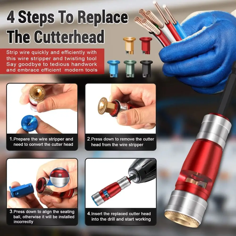 

Multi-Function Wire Stripper Waterproof Portable Cable Stripping Tool Set Wire Stripper Kit Compatible with Hard and Soft Wires