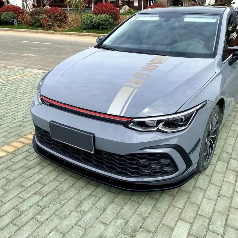 High Quality Front Bumper Lip Splitter Spoiler Diffuser Body Kit Auto Accessories Fit Golf MK8 GTI R-Line 2020+