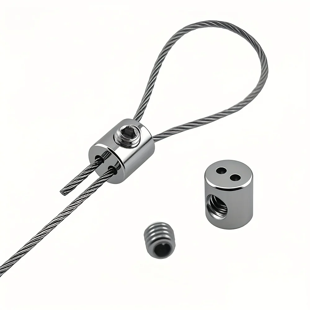 5 PCS 1/2 mm Cable Clamp, Single Hole Design, High Strength & Corrosion Resistant Wire Rope Fastener, Secure Clamping