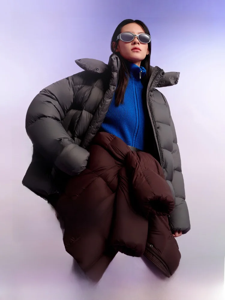 

Bosideng Puffer ell Cap High Fill Power Long down Jaet Women's Slim Fit Faionable Winter Coat Warm Ci Casual Sle