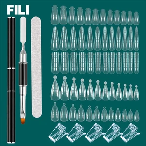 FİLİPİNLER-Çivi Sanat Aracı Set Üstü Form, Kit, Fırça tırnak Hızlı Yapı Kalıbı, Çift Formlar Tırnak Uzatma Sistemi, Tırnak Kalemi, Klips Jeli, Jel 8 en çok satan, tırnak jelini sıkıştırın) - no. 4