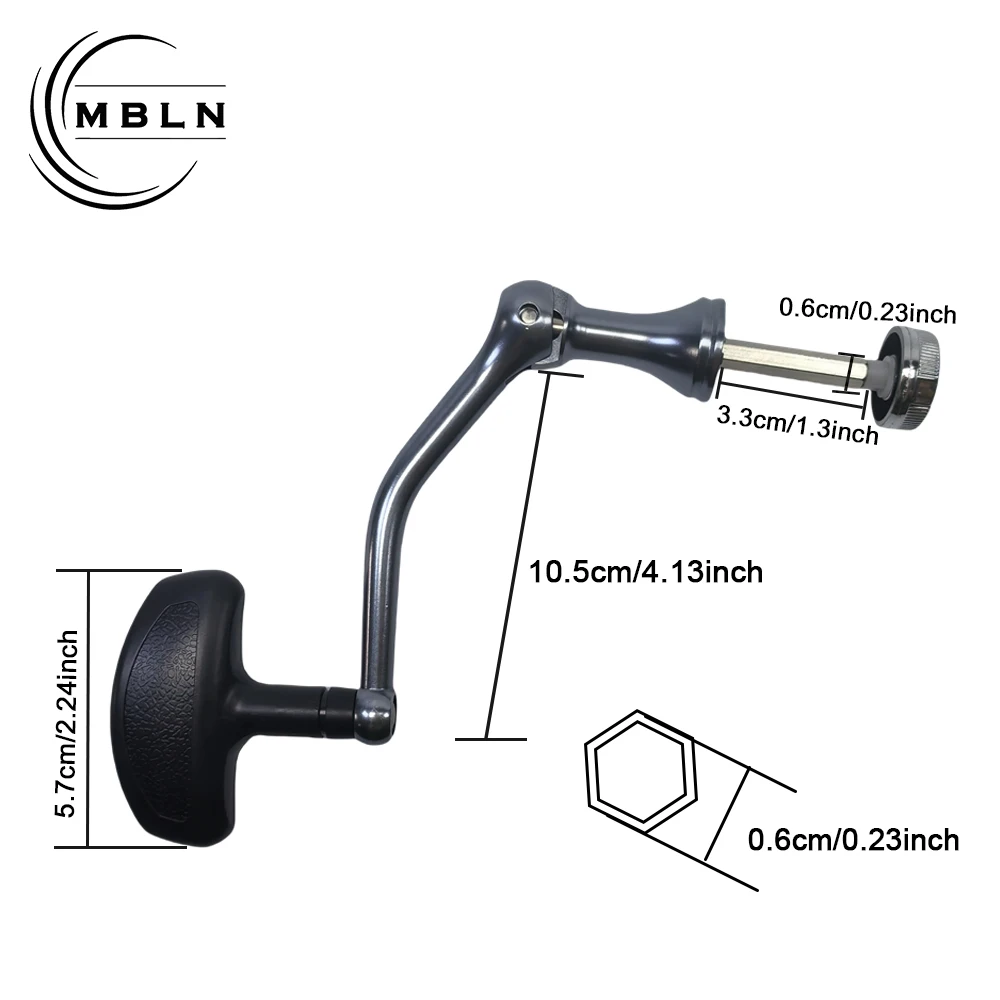 MBLN Marke Angelrolle Griff DIY 8000-14000 Spinnrolle Griff Ersatzteile Legierung Material – Detail 5