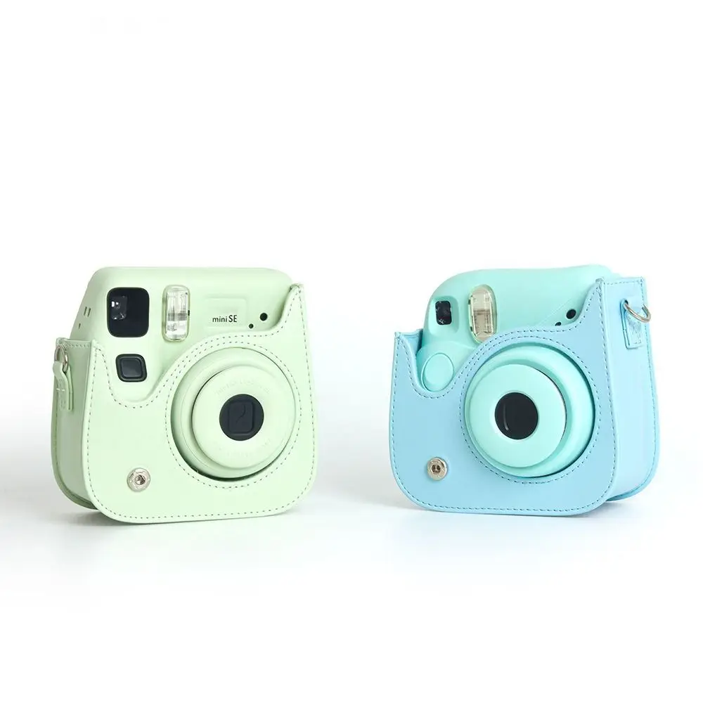 with Shoulder Strap Instant Camera Case PU Leather Anti Scratch Protective Cover Shockproof Soft for Fujifilm Instax mini SE/7+