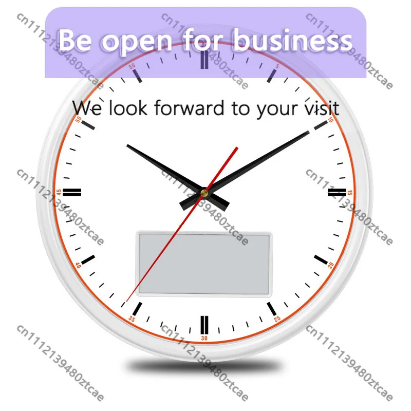 FAJ-360 Round Vintage Wall Clock, Multifunctional Alarm Clock for Living Room Bedroom