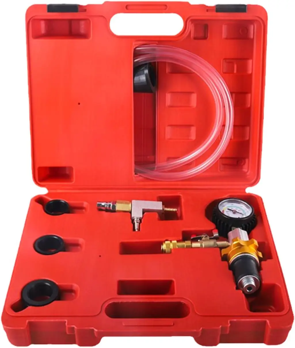 

Комплект вакуумной заправки охлаждающей жидкости с 4 универсальными адаптерами, черный