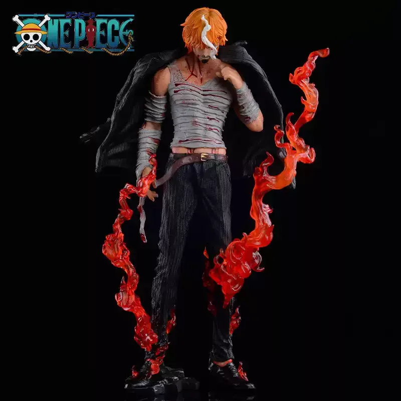

One Piece Bandaged Bloody Sanji Battle Version Injured Anime Figure Model Collectible Display Statue Decor