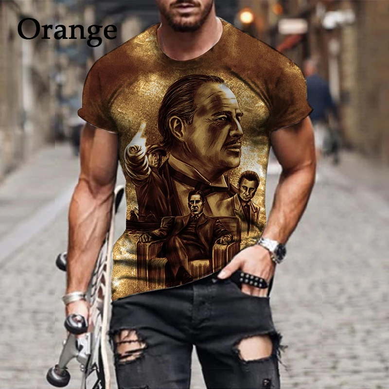 

Summer Newest Print The Godfather Men's 3D Printed T-shirt For Men Clothing Casual Fashion Designer Tshirt Top Male Tees Clothes