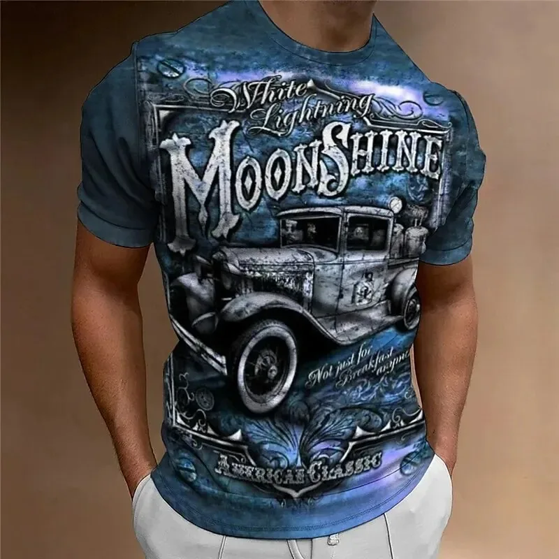 

Motorcycle T Shirt For Men Eagle Printed 3d Summer Vintage Street O Neck Short Sleeve Tops Oversized T Shirt Mens Clothes
