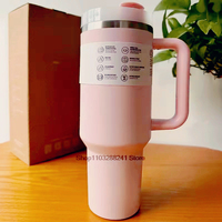 2025 New Handle Straw Lid Stainless Steel 30oz/40oz Vacuum Insulated Car Mug Double Wall Thermal Iced Travel Cup