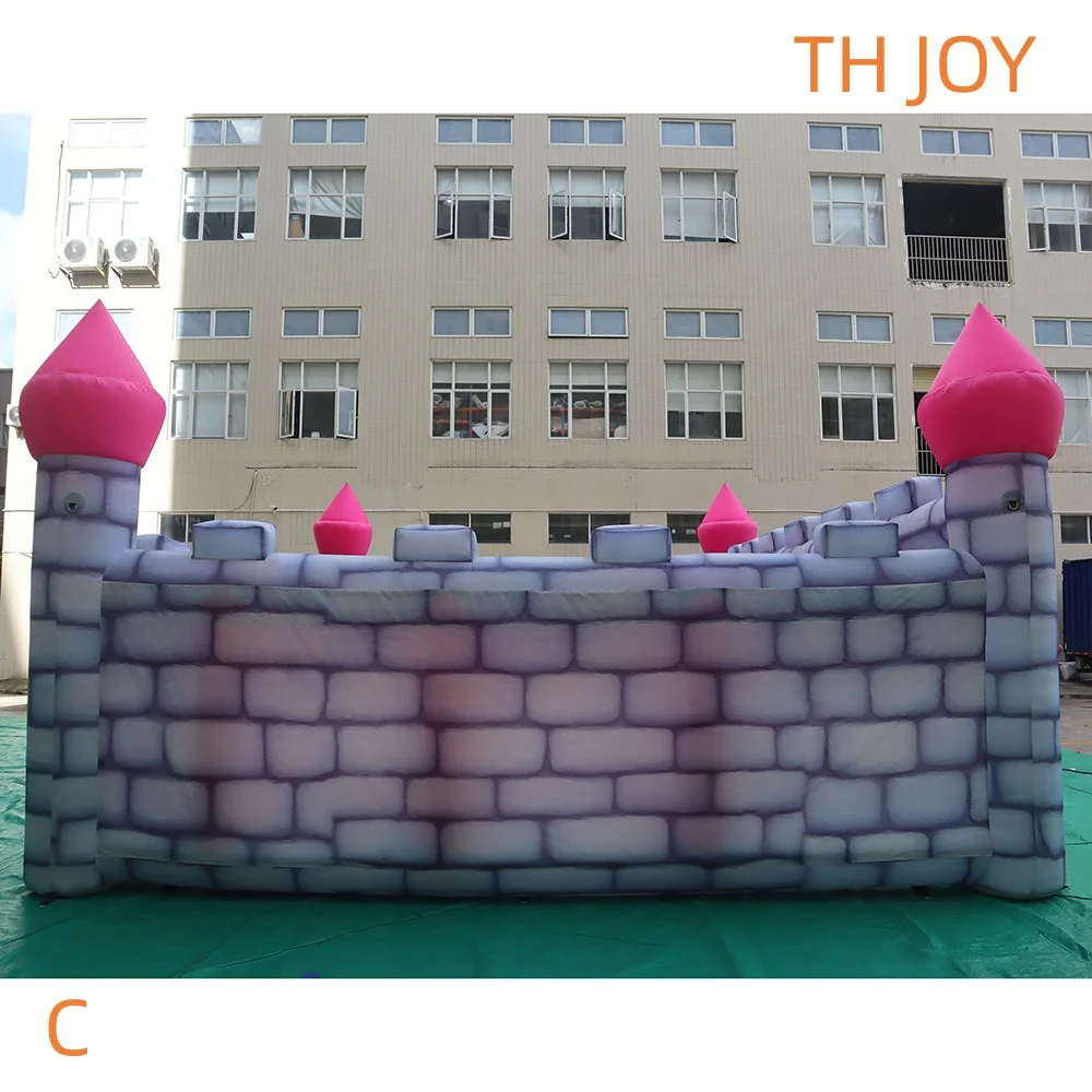 snel lucht schip, volledige afdrukken 8x8x2m grote Opblaasbare Doolhof roze kasteel opblaasbare spookhuis laser tag games Voor party