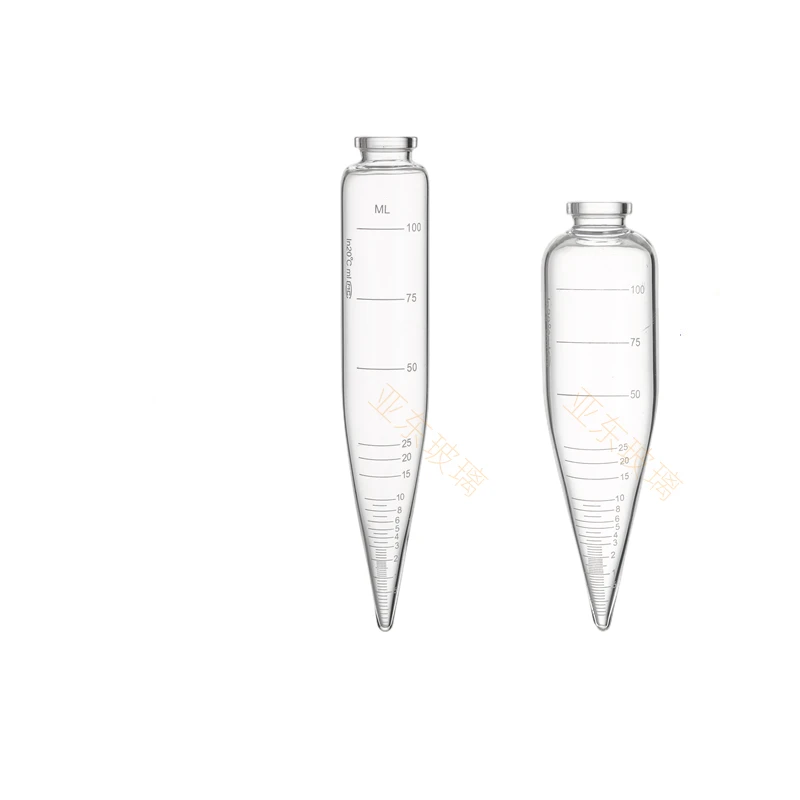 Glass Centrifuge Tube 100ML ASTM D96 Pointed Bottom Centrifuge Tube, Borosilicate Glass, Petroleum Centrifuge Tube