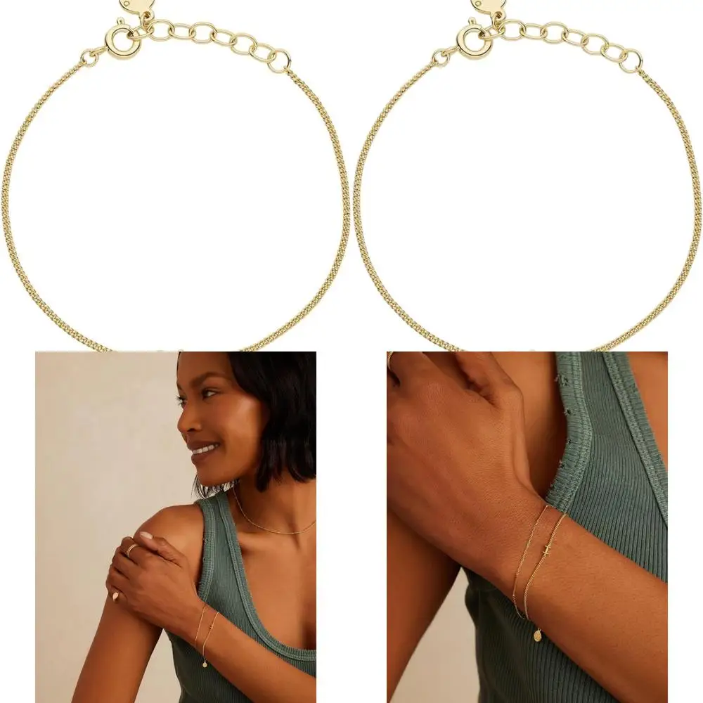 

Браслет Gorjana Wilder Mini Alphabet 6-7 из 18-каратного золота или посеребренного покрытия, персонализированная пружинная застежка-кольцо, стильный дизайн звеньев, T