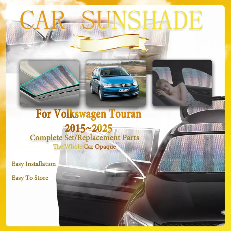 

Car Window Sunshade For Volkswagen VW Touran 5T 2015~2025 Anti-UV Sun Coverages Window Visor Windshields Covers Auto Accessories