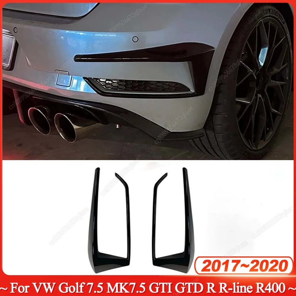 

Задний бампер автомобиля, воздушный нож, крышка заднего фонаря для VW Golf 7.5 MK7.5 GTI GTD R R-line R400 2017-2020, ABS, глянцевый черный комплект кузова, тюнинг