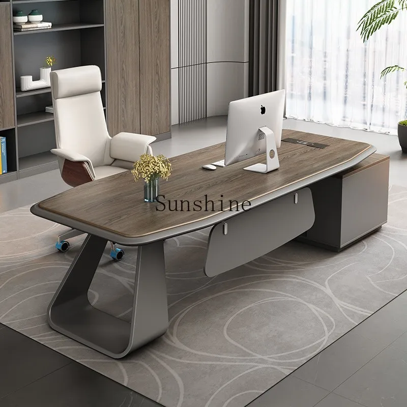 

Office, manager leadership, simple and modern, table and chair combination stylish atmosphere