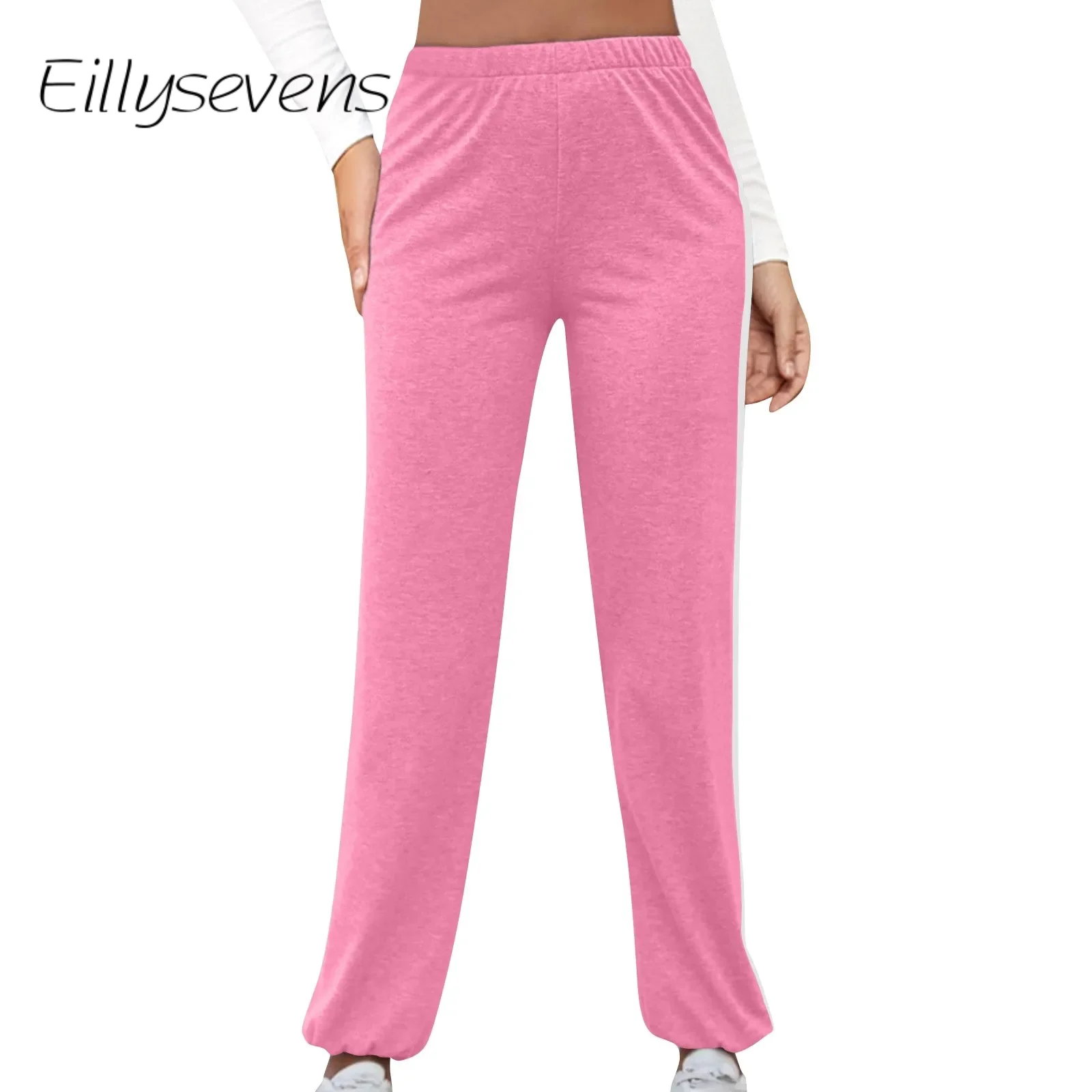 

Pantalones Women'S Rrousers Summer New High Waist Casual Loose Sporty Stretchy Sweatpants Solid Color Breathable Jogging Pants