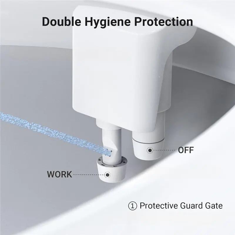 M11K-Ultra-Slim Hygienic Bidet Attachment For Existing Toilets Dual Nozzle Freshs Water Sprays Adjustable Water Pressure