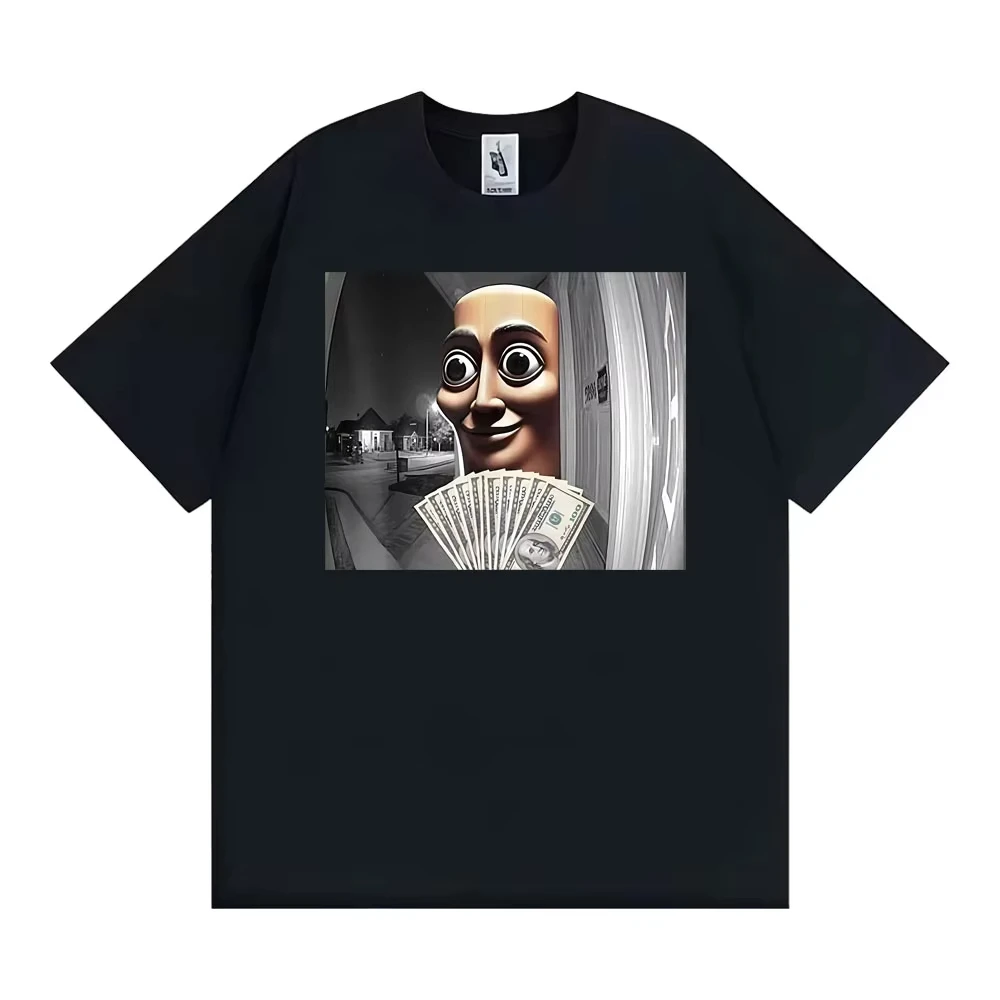 There Is Motion At Your Front Door Funny Tung Tung Tung Sahur T-shirts Men Women Retro Pure Cotton T Shirts Fashion Streetwear