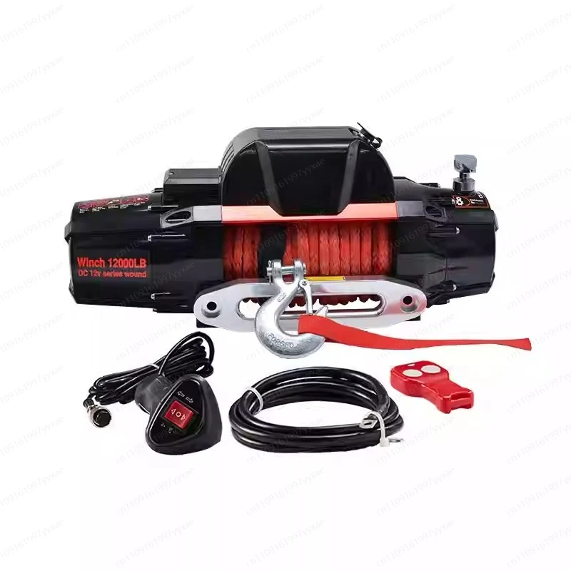 12V off-road winch, 12,000-13,000 lb pull