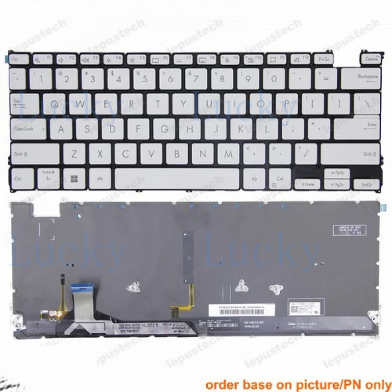 

f for ASUS Zenbook14 OLED UX3402Z UX3402V S13 X13 UM5302 UR white backlit US keyboard