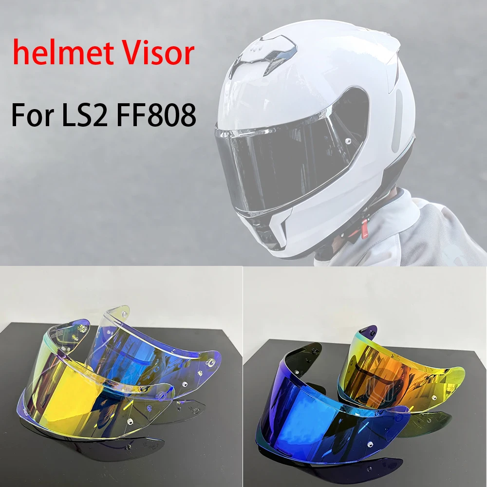 For LS2 FF808 Motorcycle helmet Visor Anti-UV PC Lens Model Smoke Dark Replacement Visor