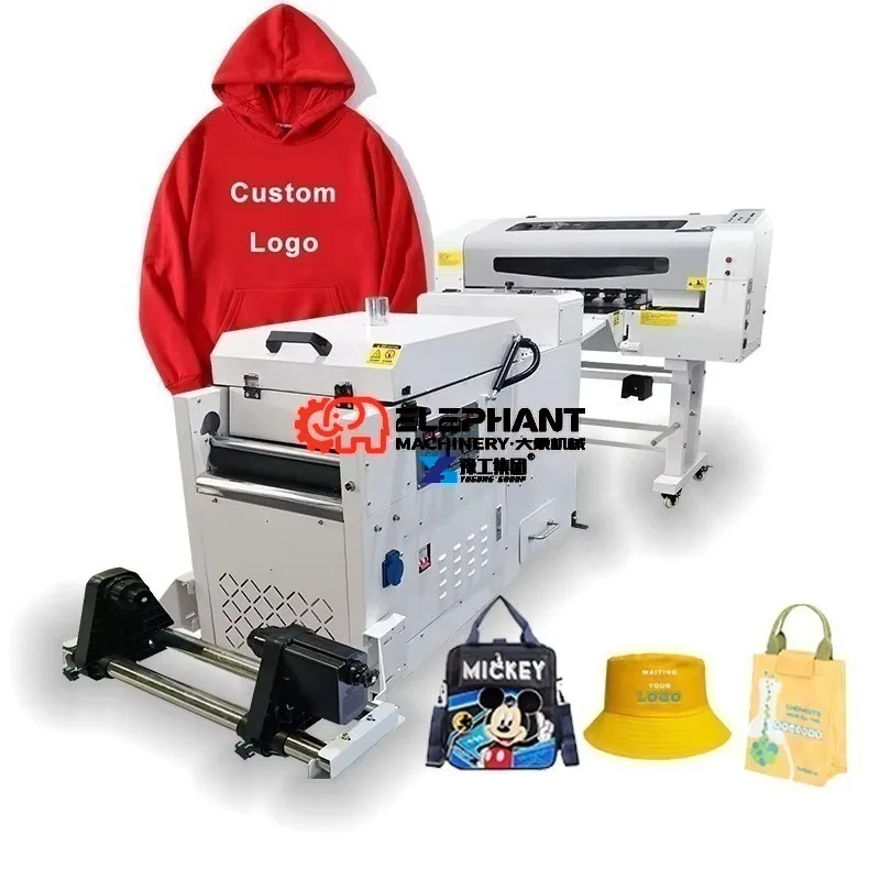 Hot Sale Smart Dtf 60 Cm 2 Heads T Shirt Printer USB Computer Connect Wifi DTF Printer with Auto Cleaning Function