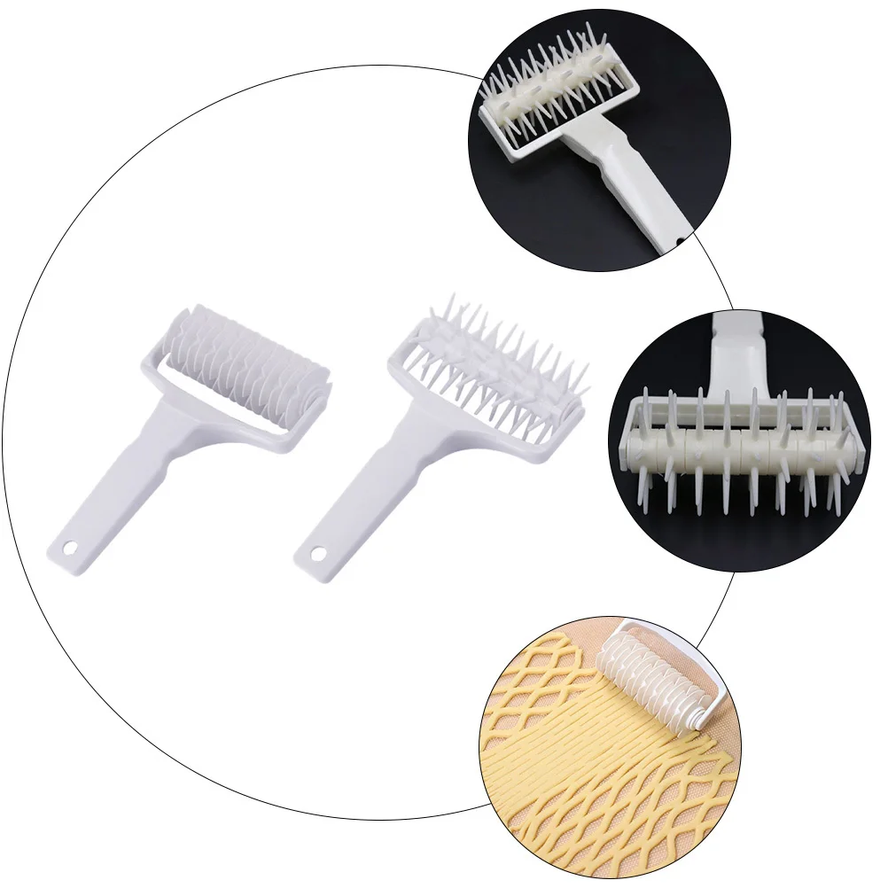 

2Pcs Premium Pizza Roller Docker Set PP Material Dough Piercing Tool Kitchen Baking Practical Gift Kitchen Baking Tool
