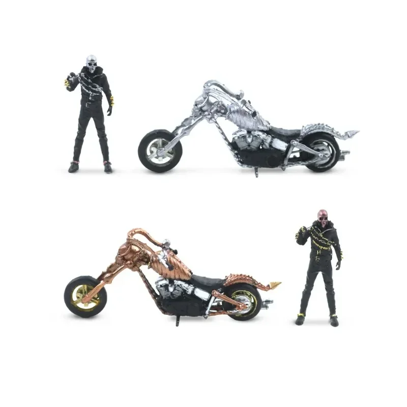 Skull Rider Motorcycle Doll Simulation Resin Model