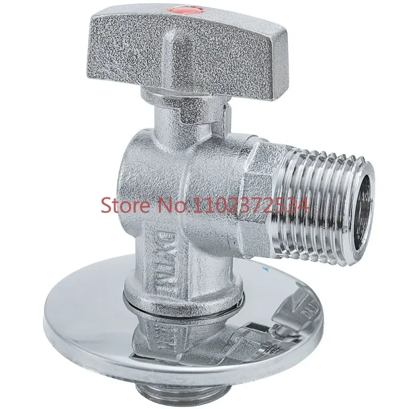 All copper triangle valve ball core large flow toilet water heater cold and hot 4-minute to 6-minute tap valve water valve