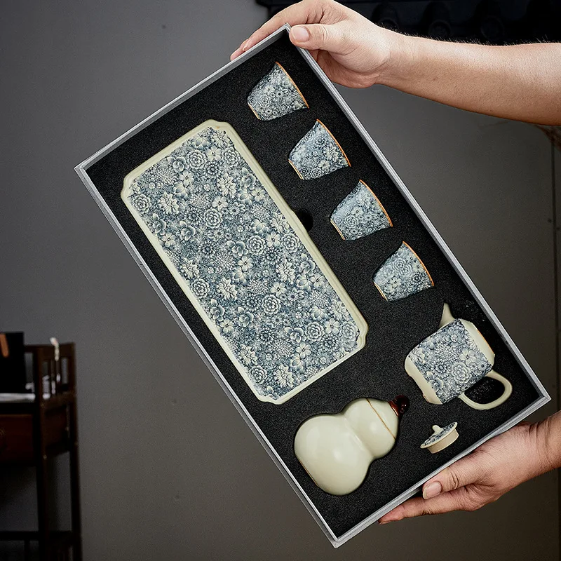 カンフーティーセット、高級実用的な手作りギフト、中国産カレーセラミックス