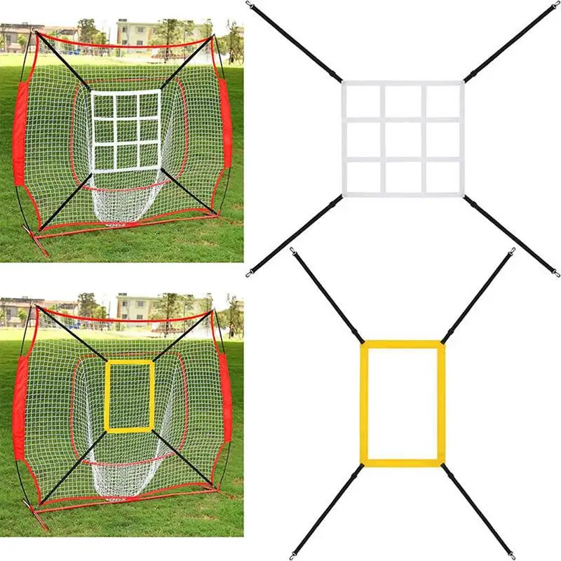 

Strike Zone Baseball Strike Zone Target with 4 Adjustable Straps Professional Pitcher Training Devices for Baseball Hitting Net