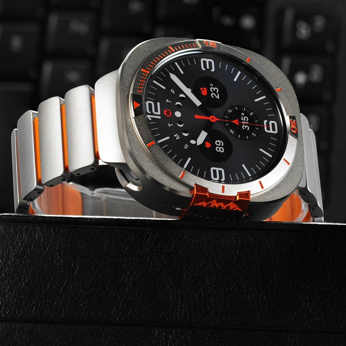

Titanium Rubber Strap+Metal Case For Samsung Galaxy Ultra 2025 47mm Metal Magnetic Business Alloy+PC Hard Cover Watch 7 Ultra 47