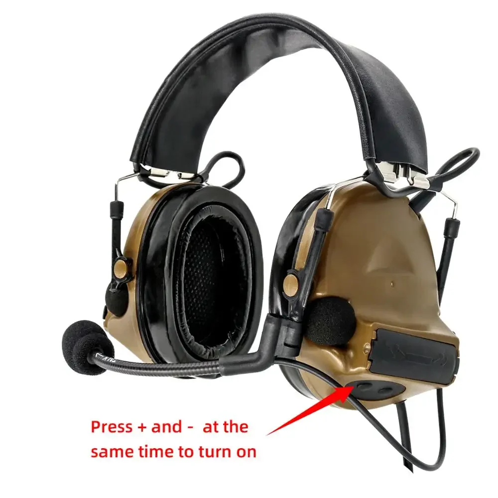 TS TAC-SKY COMTAC II Headset taktis pengurang kebisingan Headset Airsoft taktis & U94 PTT untuk Kenwood walkie-talkie