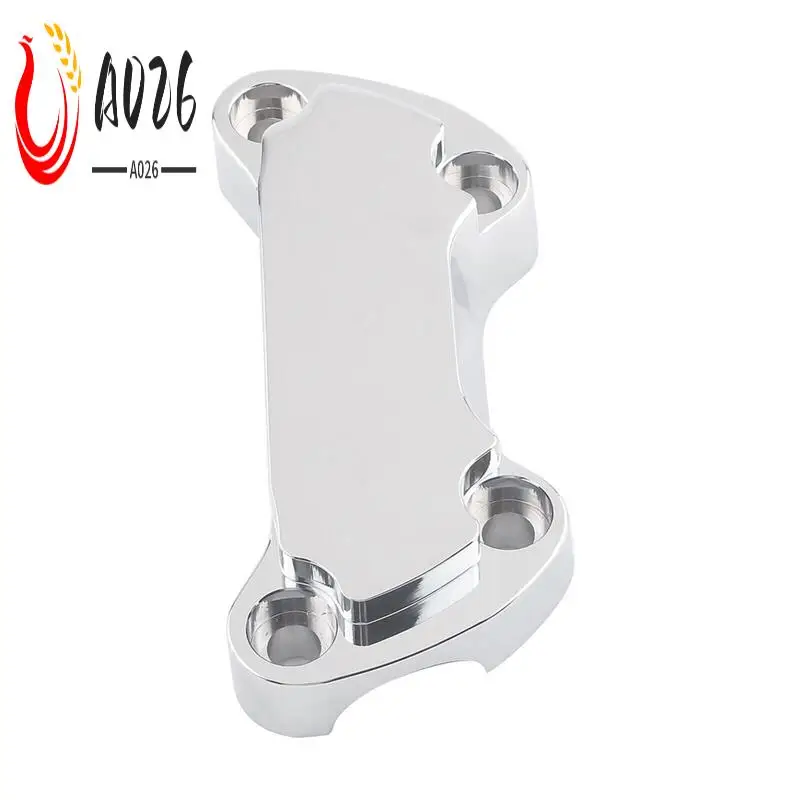 

A026-Chrome Silver Handlebar Riser Top Clamp Cover For Dyna Sportster 883 1200 Replacement Parts