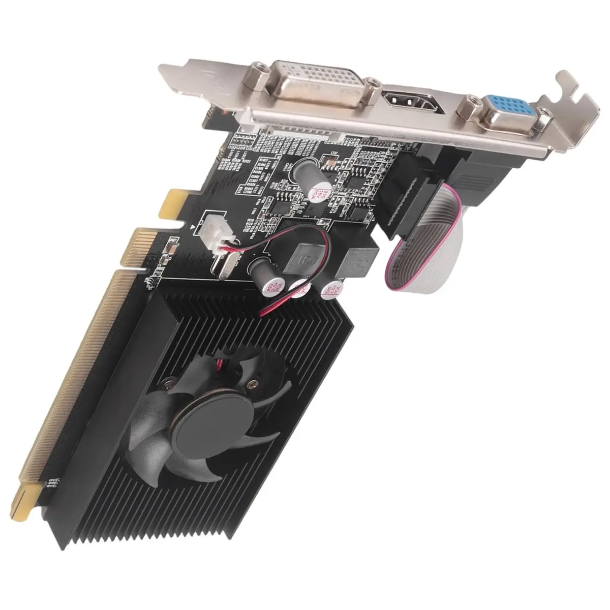 A003 HD7450 Graphics Card 64Bit 2GB GDDR3 PCI-E 2.0 X16 -Compatible VGA DVI-I Video Card for Radeon HD 7450 2G 64 Bit
