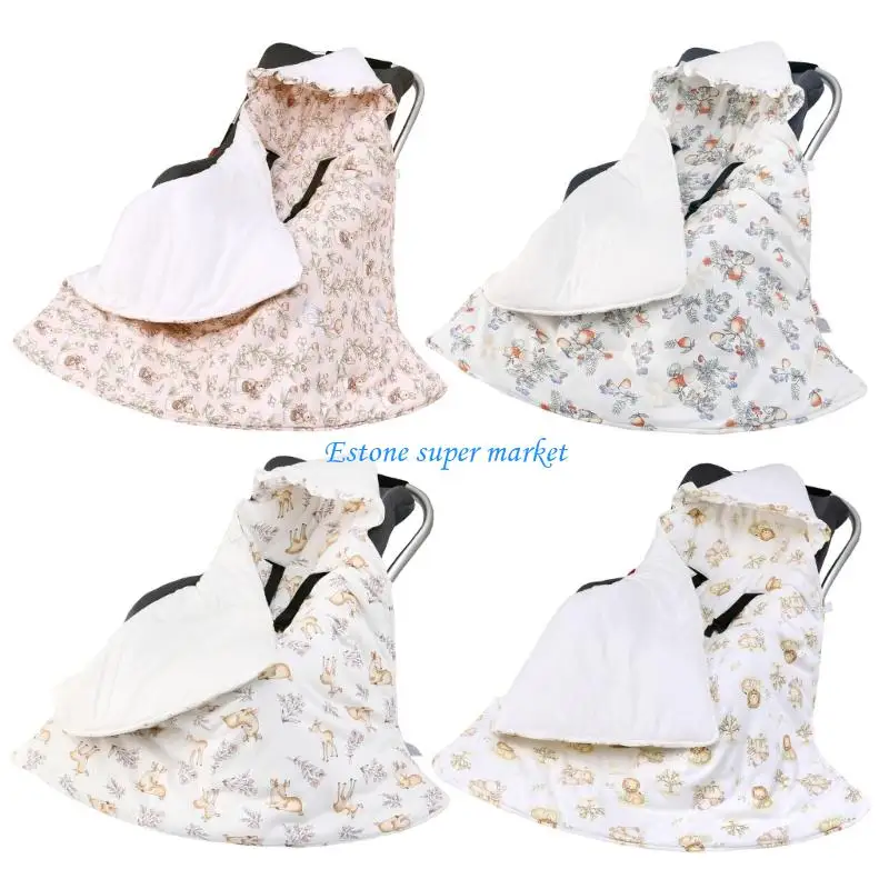 

090B Double Sided Baby Car Blanket For Four Season Use Feature Breathable Cotton And Plush Design