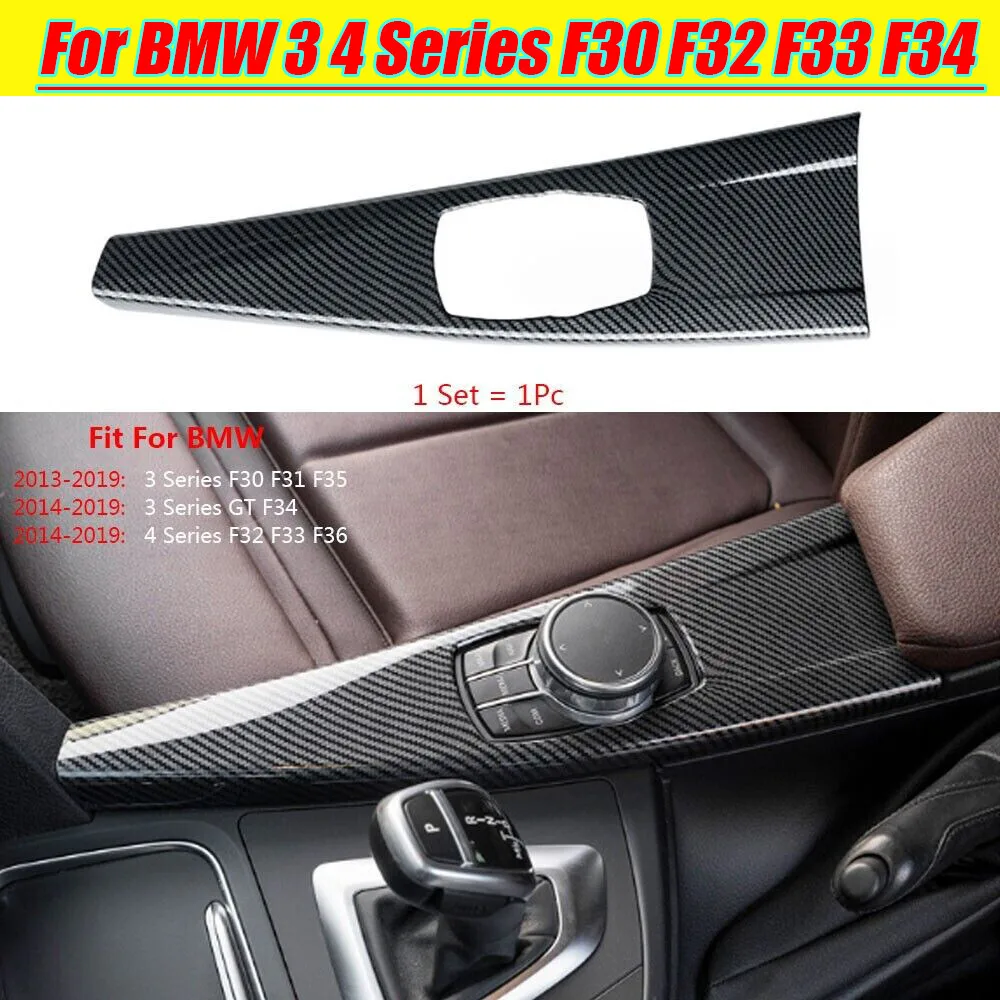 

Carbon Fiber For BMW 3 4 Series F30 F32 F33 F34 Car Multimedia Panel Cover Trim